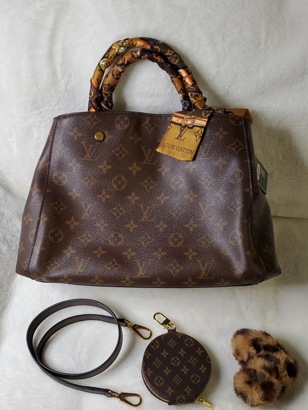 Louis Vuitton Brown Monogram Canvas Tote Bag